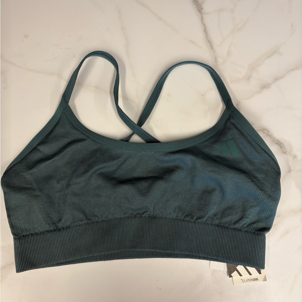 adidas Dark Green Sports Bra